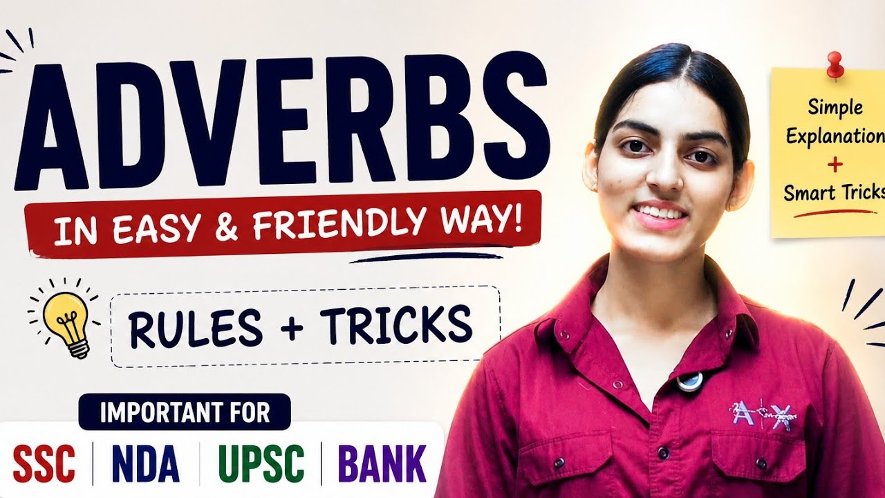🚨 Adverbs in One Shot | Rules, Tricks & Examples | SSC, NDA, UPSC & Bank Exams 🔥 #new 