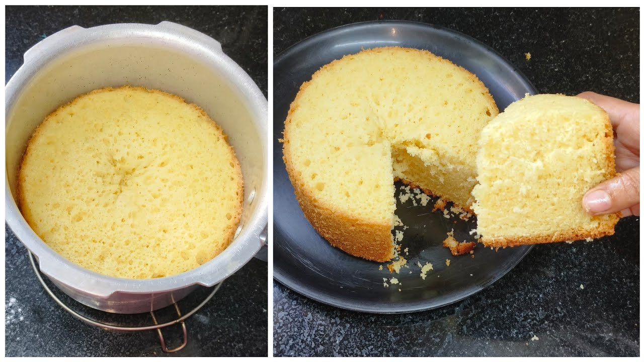 వెనిలా స్పాంజ్ కేక్ | బేకరీలో కన్నా పర్ఫెక్ట్ స్పాంజ్ కేక్ | sponge cake recipe in pressure cooker 🤗