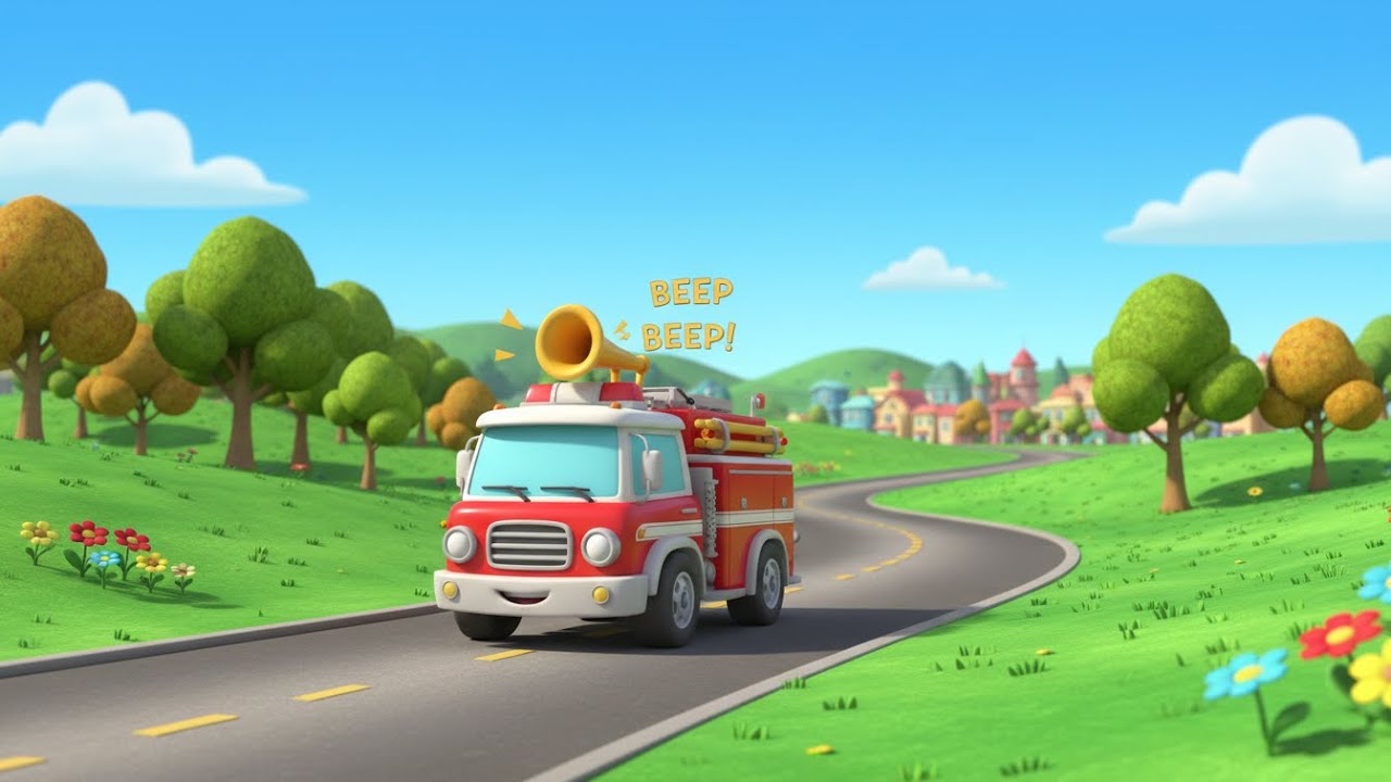 Wheel on the Rescue Truck Song for Kids | Fun Vehicle Nursery Rhymes & Baby Songs 🚑🚒🎶