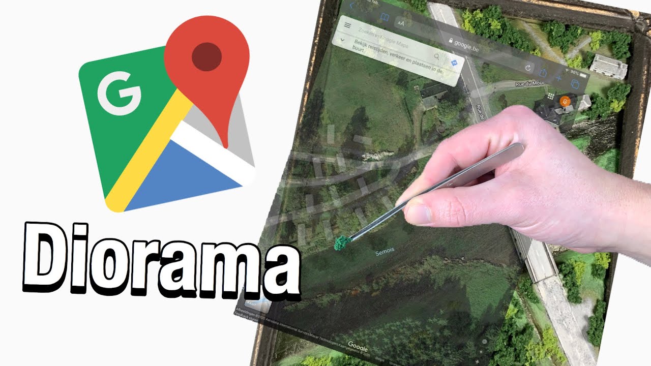 Google Maps diorama - Miniature memories in a picture frame.