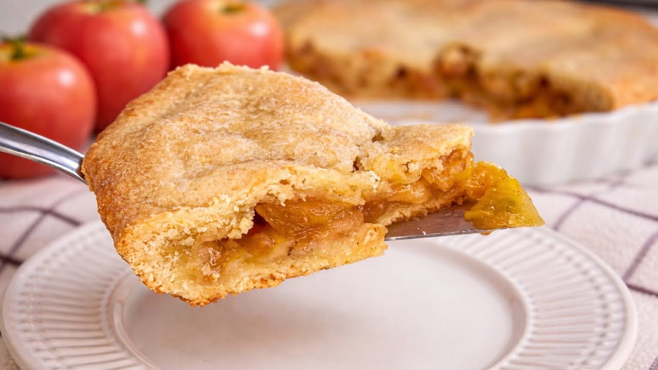 Torta de Maçã Tipo Americana Perfeita |Crocante por Fora e Cremosa por Dentro!