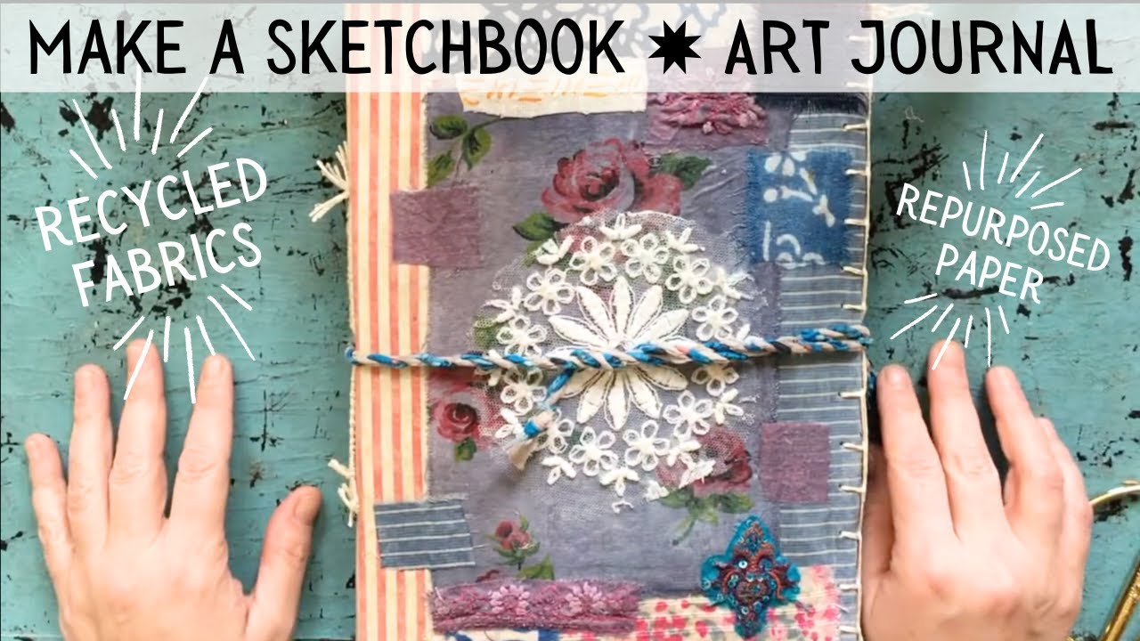 How to Make an Art Journal ✸ Notebook ✸ Sketchbook with Recycled Materials  ( no talking )