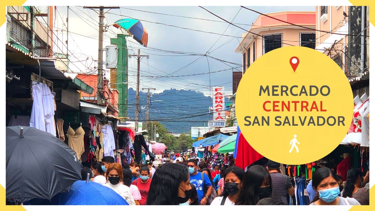 Alrededores del MERCADO CENTRAL en SAN SALVADOR por la Séptima Avenida Sur - EL SALVADOR 2022