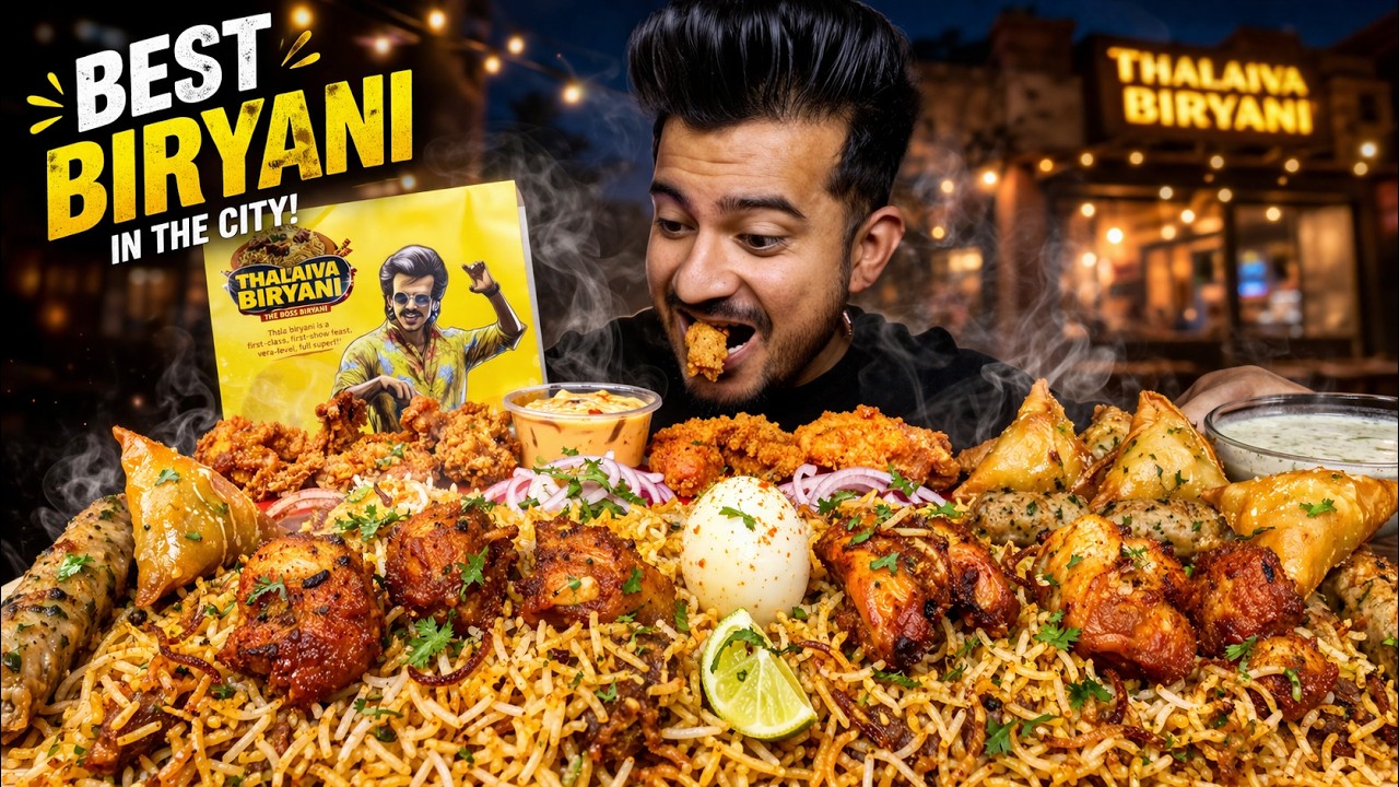 1 KG MASSU LEGEND MUTTON BIRYANI, CHICKEN SAMOSA, ANGARA KEBAB, CHICKEN SEEKH KEBAB, CHICKEN TENDER