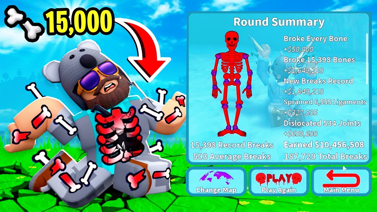 15,000 BONES / $10 MILLION JUMP!!! | Broken Bones IV | ROBLOX