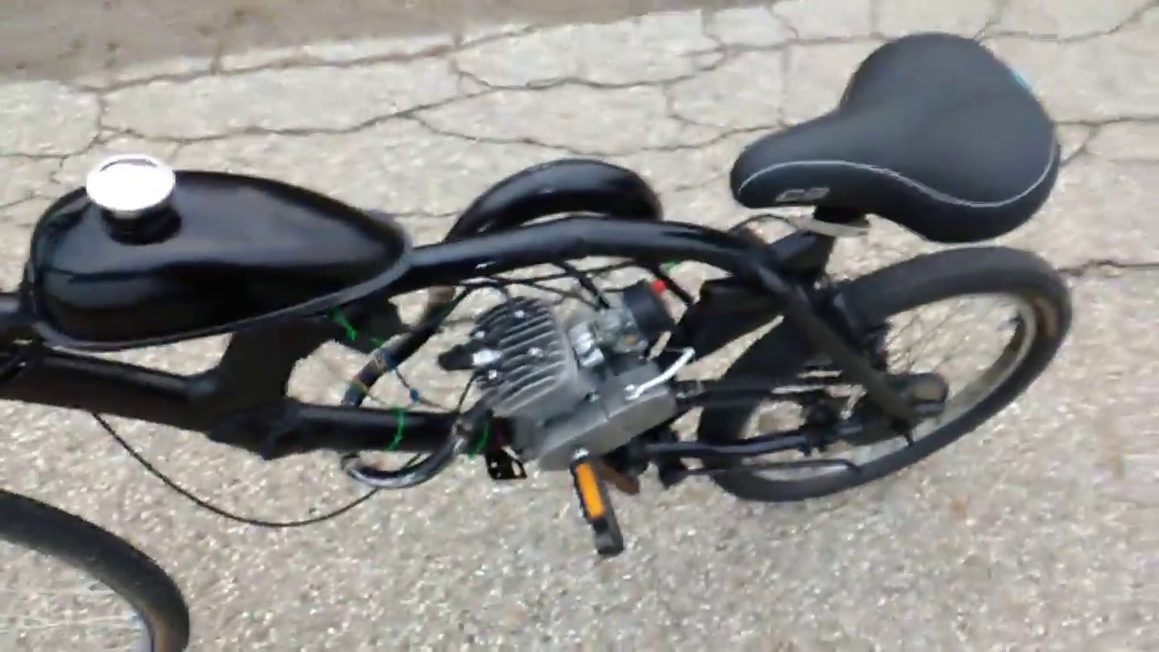 66cc/80cc zeda80 Motorized bike 1/8 mile goes 10's @ 40mph no pedaling