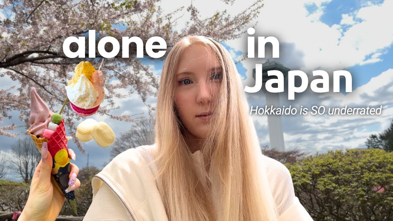 traveling alone in Japan… is the cherry blossom worth it? (Hokkaido vlog)