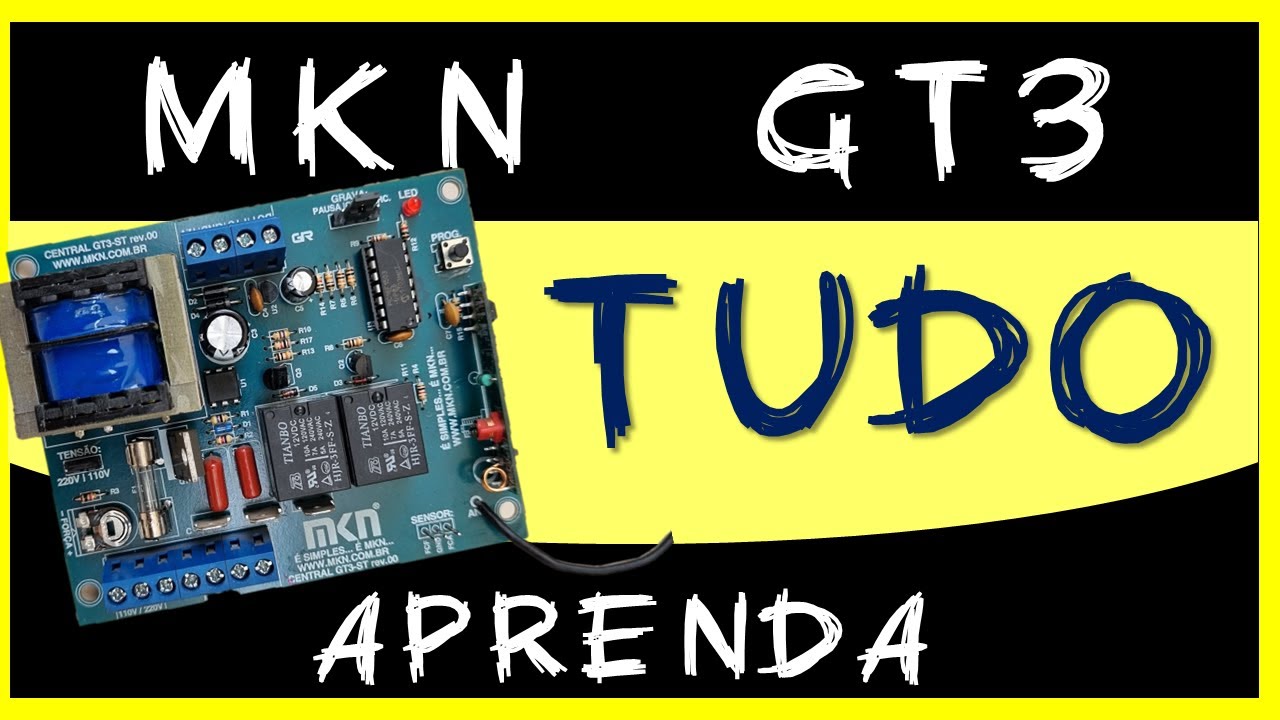 Central Comando MKN GT3-ST Fecha Pausa Automático Aprenda a Usar Todas Funções da Placa Eletrônica