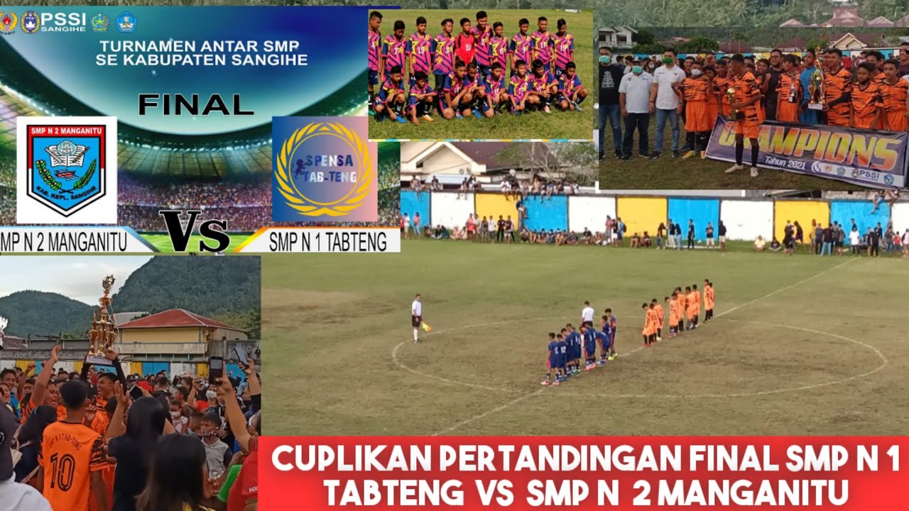 Final SMP N 1 Tabteng vs SMP N 2 Manganitu || SMP N 1 Tabteng menangkan pertandingan