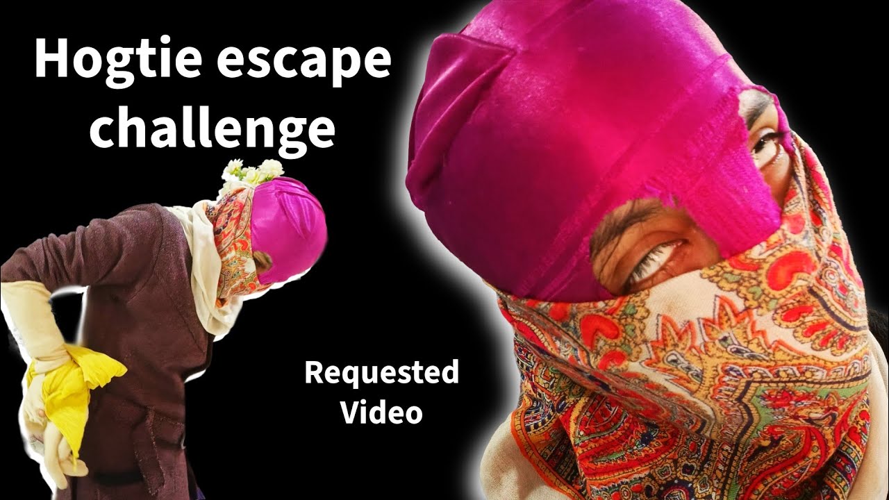 Hogtied escape challenge on bed | cleave gag with blindfold | social awareness act | ‪