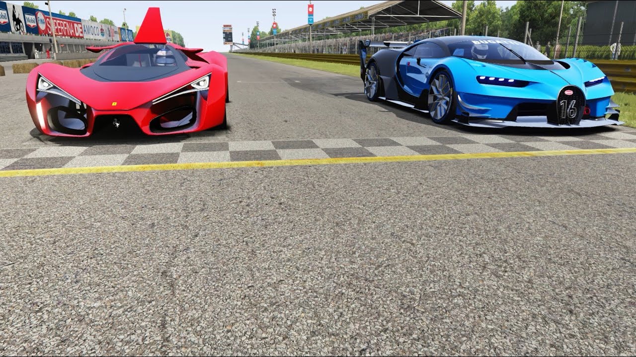 Bugatti Vision GT vs Ferrari F80 Concept at Monza Full Course