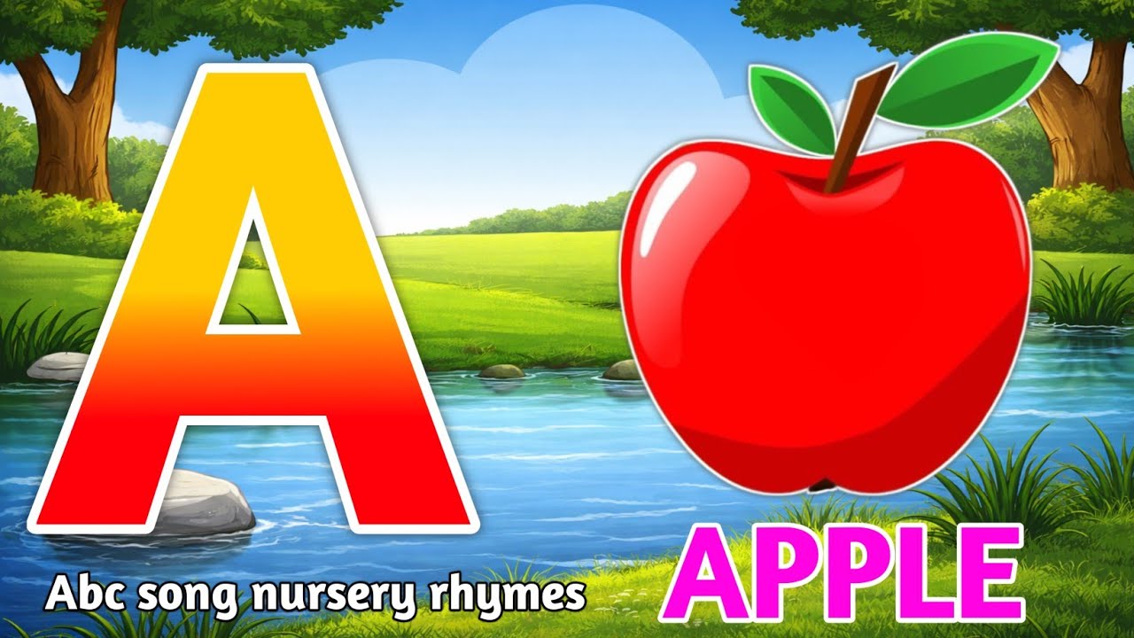 Phonics song with TWO Words - A For Apple - ABC Alphabet Songs with sound for children