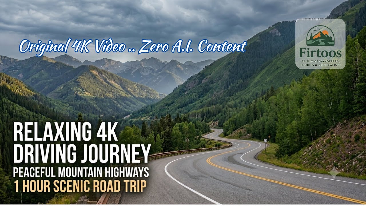 4K Relaxing Mountain Highway Drive | Scenic Road Trip with Peaceful Music