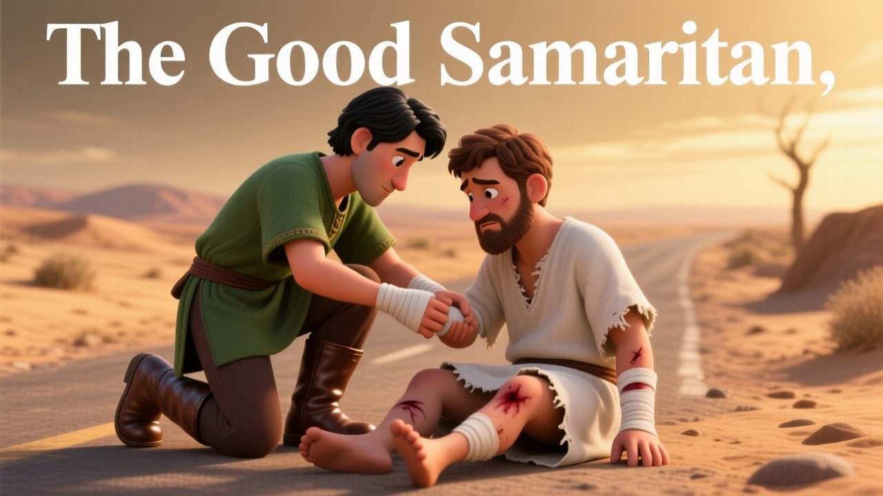 The Good Samaritan Bible Story for Kids  Animated Christian Story About Kindness & Love ✝️💛 #ai