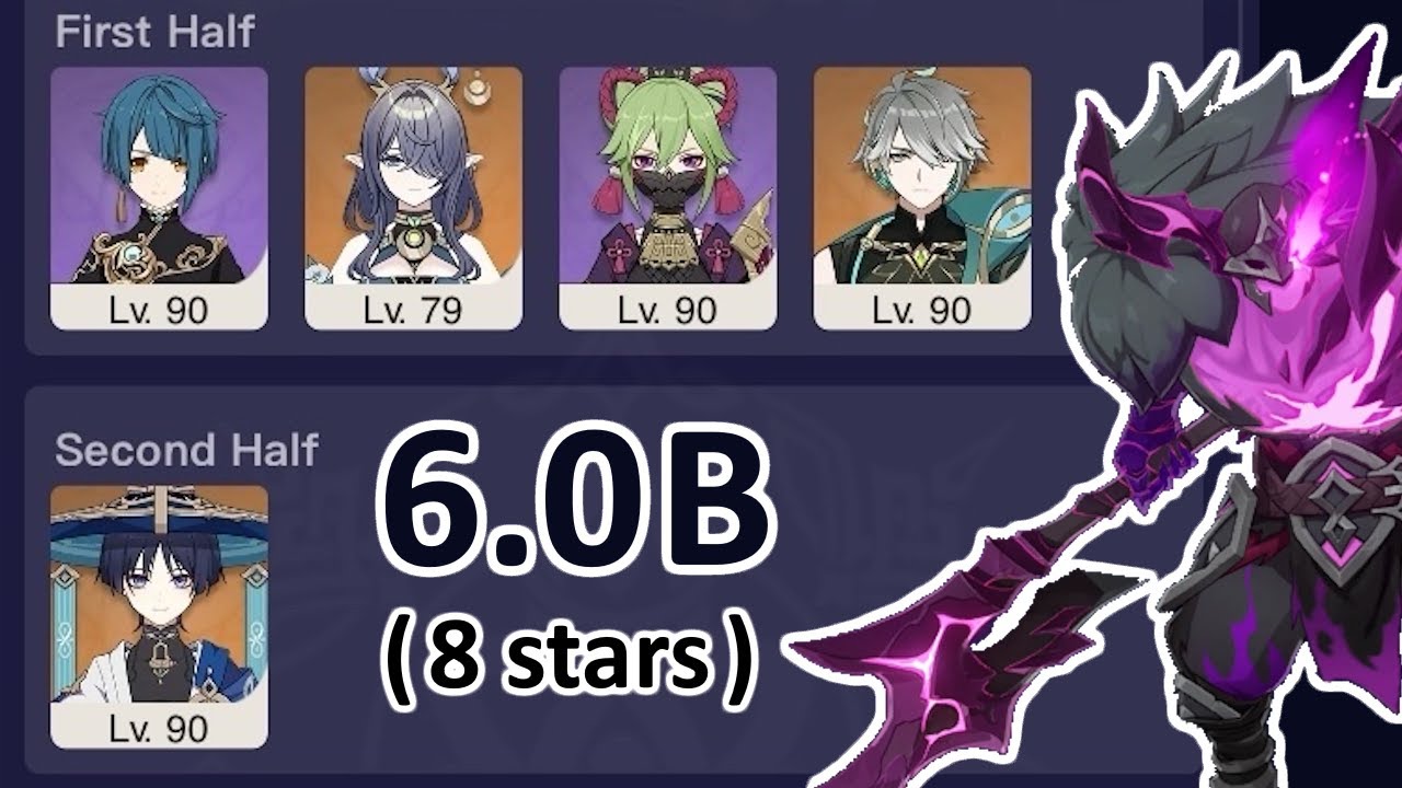 (Mobile) Alhaitham Team & Solo Wanderer C6R5 (8 stars) | 6.0B Spiral Abyss Floor 12 | Genshin Impact