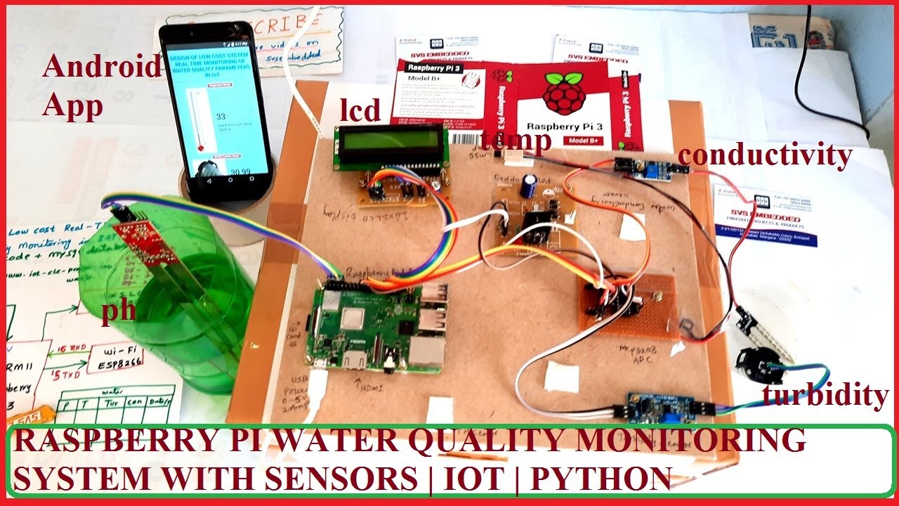 RASPBERRY PI WATER QUALITY MONITORING SYSTEM WITH SENSORS | IOT | PYTHON