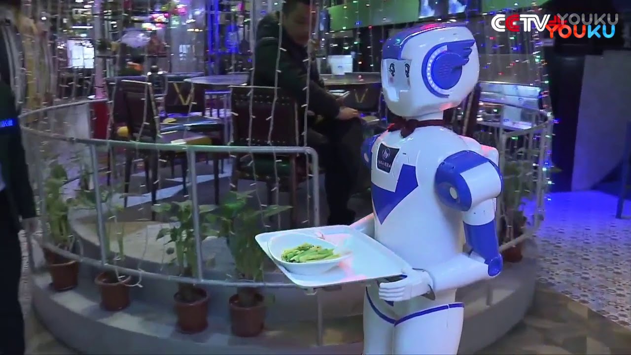 A service robot at a hotel in Shanghai, China