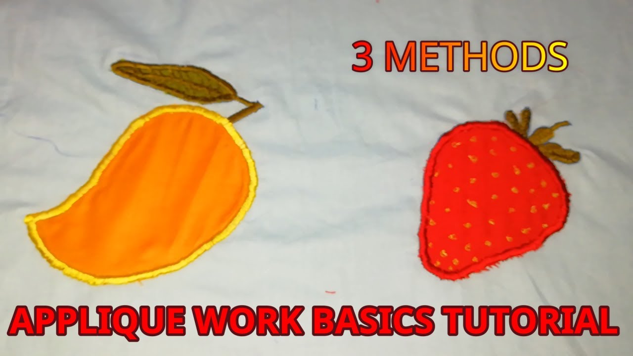 Applique Work Basics Tutorial for Beginners/3 Methods/ Machine Embroidery Stitches EP:6/ Malayalam