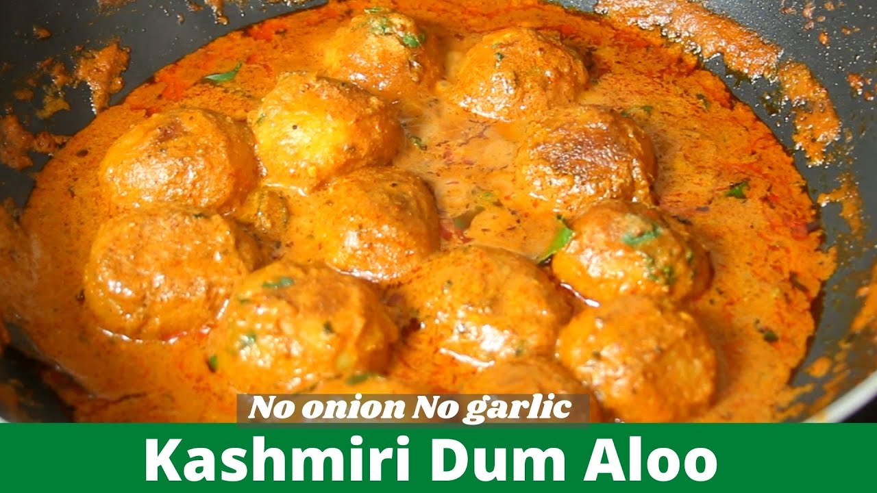 Vegan Dum Aloo Kashmiri | Kashmiri Dum Aloo | No onion No garlic Dum Aloo Recipe