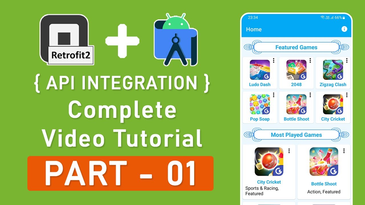 Build Your First App! Make A Unlimited Games App Using JSON API Integration Retrofit2 Android