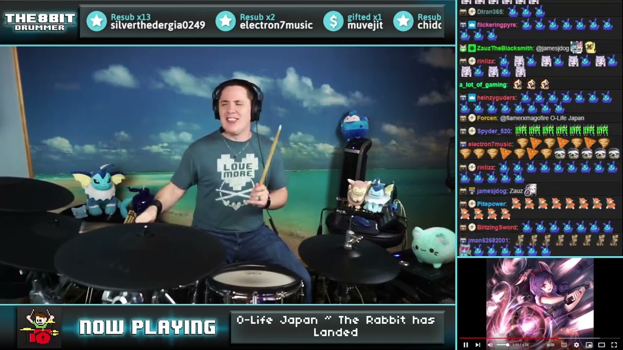 @The8BitDrummer plays The Rabbit has Landed - O-Life Japan (touhou remix)