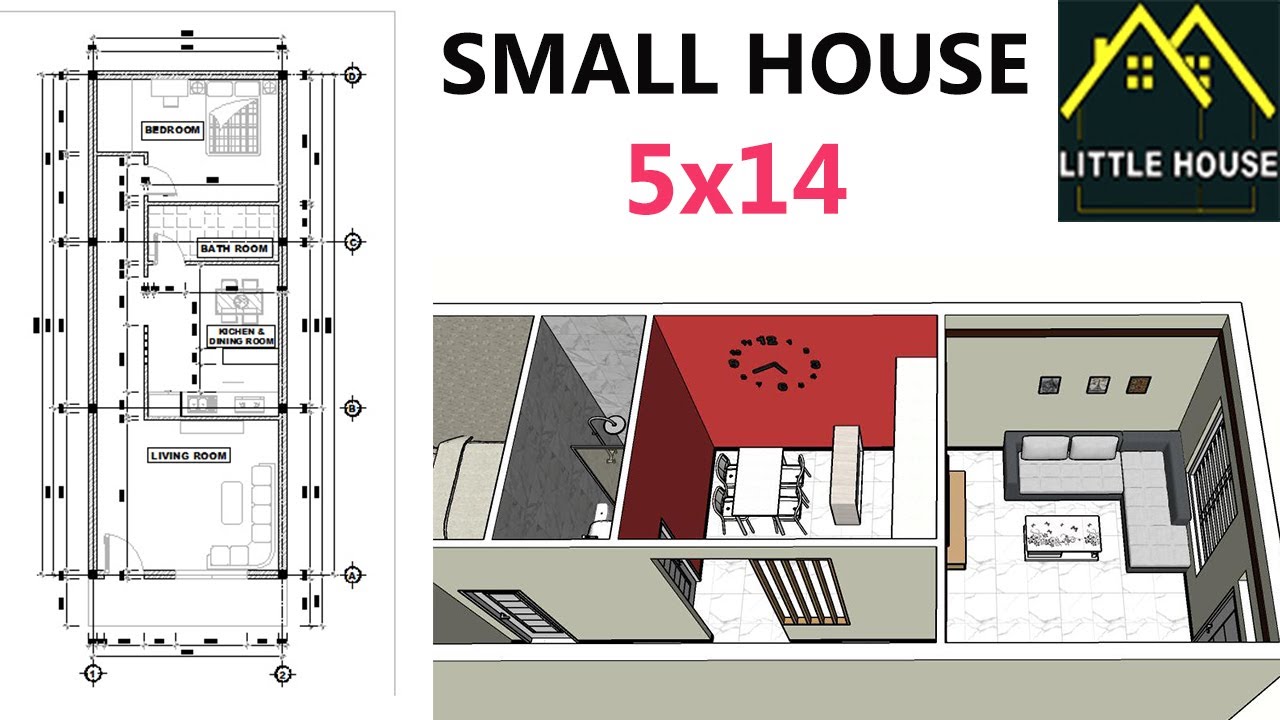 Bungalow House Plans Design 5x14