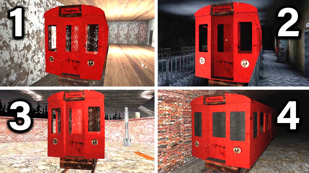 Granny 1 2 3 4 Train Escape Full Gameplay - Granny All Chapters