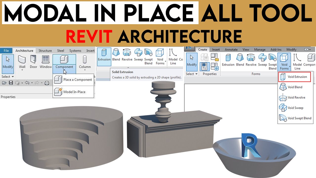 Modal In-Place Components in Revit Tutorial | Revit architecture tutorial |