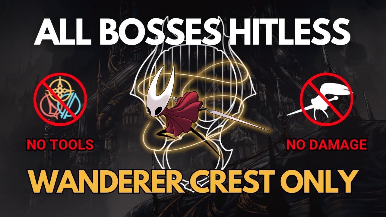 Hollow Knight Silksong All Bosses HITLESS + NO TOOL (Wanderer Crest Only)