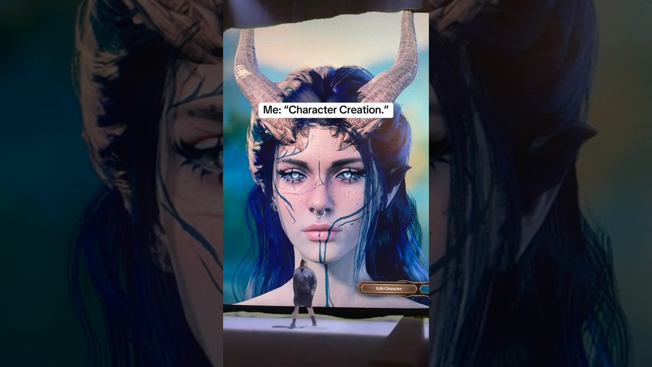 BG3 character creation took me 3 hours 🤣 #baldursgate3 #bg3 #baldursgate3charactercreation