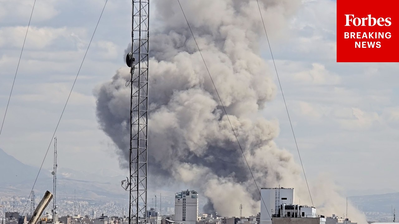 Explosions And Smoke Seen In Tehran, Iran, As U.S. And Israeli Forces Conduct Coordinated Strikes