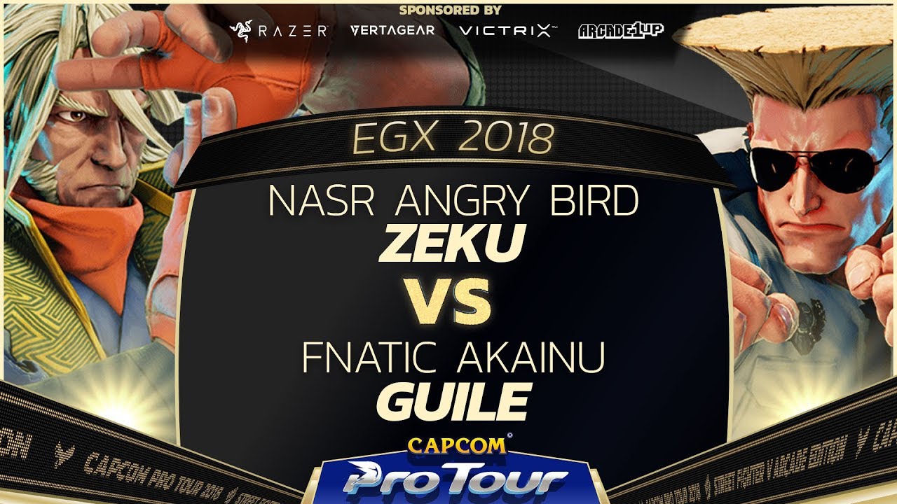 NASR Angry Bird (Zeku) vs Fnatic Akainu (Guile) - EGX 2018 EU Finals Grand Finals - SFV - CPT 2018