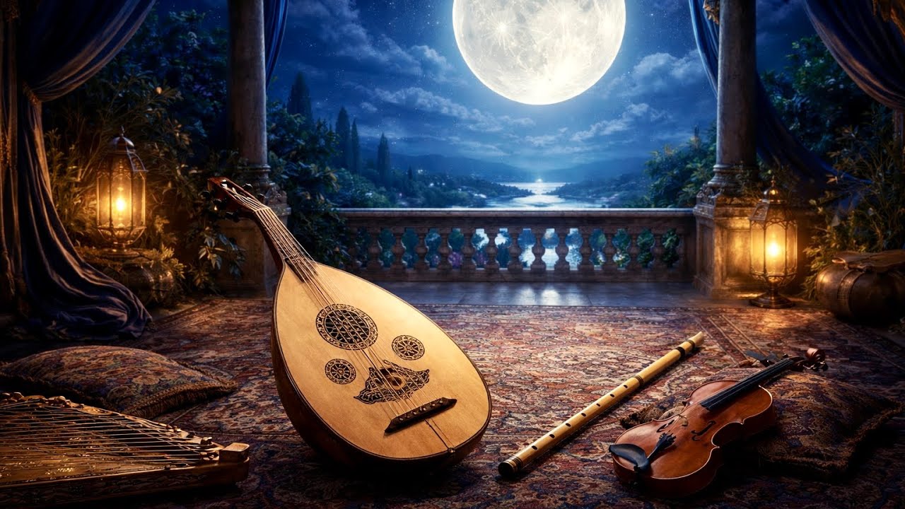 سلطنة الليل مع عزف العمالقة (عود، قانون، ناي، كمان) 🎻🌌 (مقام كرد) | Royal Oriental Night