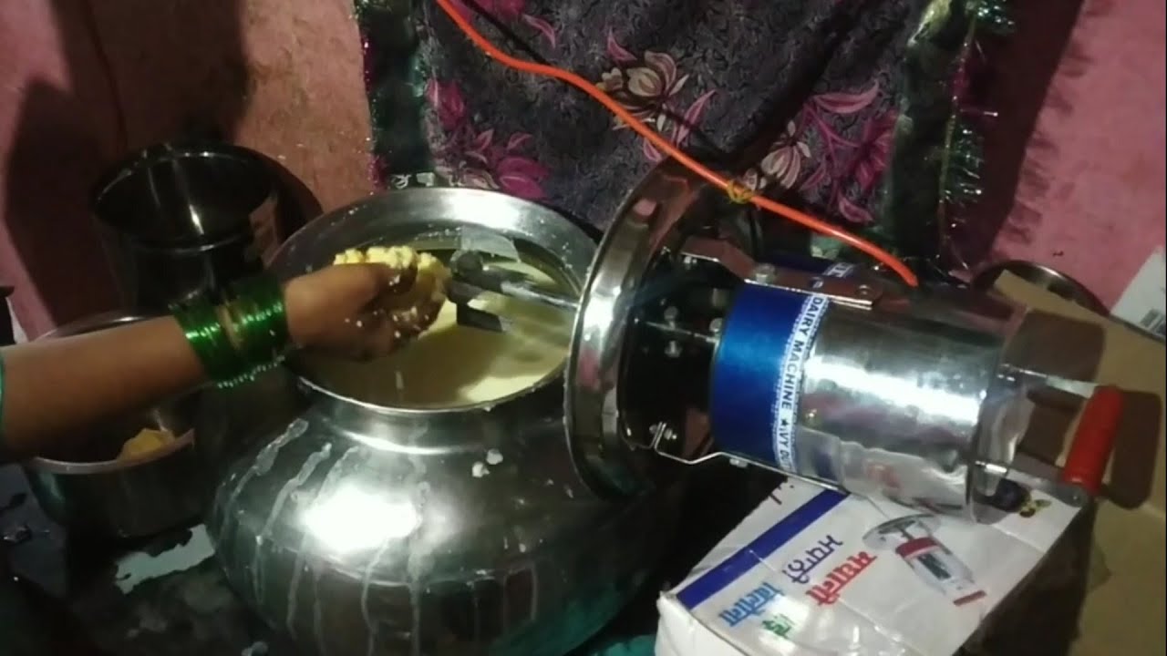 Curd Churning in a Village by Madhani Machine | #Chameli aur #Munna Vlogs