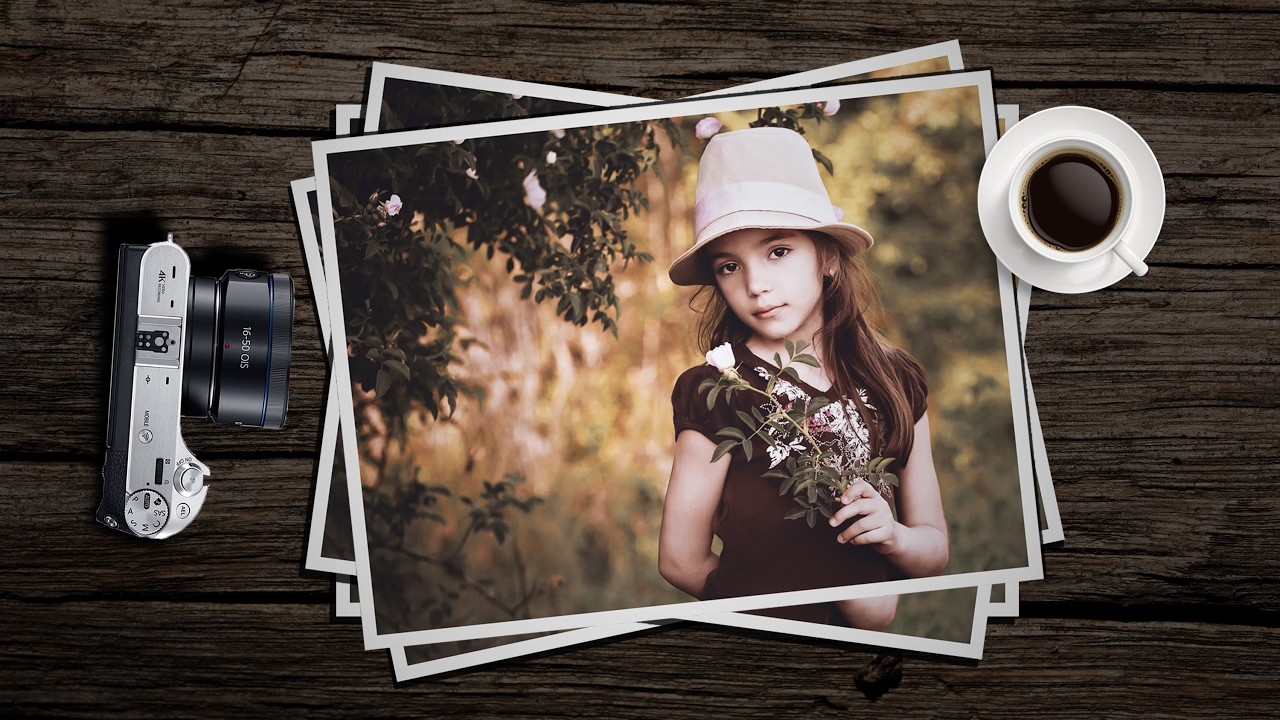 Photoshop Tutorial: Printed Photo on the Table | Vintage Look