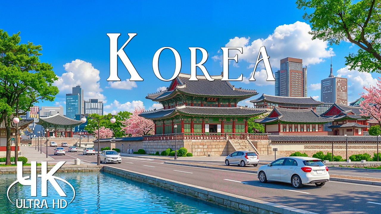 🌸 Korea 4K 🌸 | Vibrant Cities, Serene Temples & Peaceful East Asian Ambience