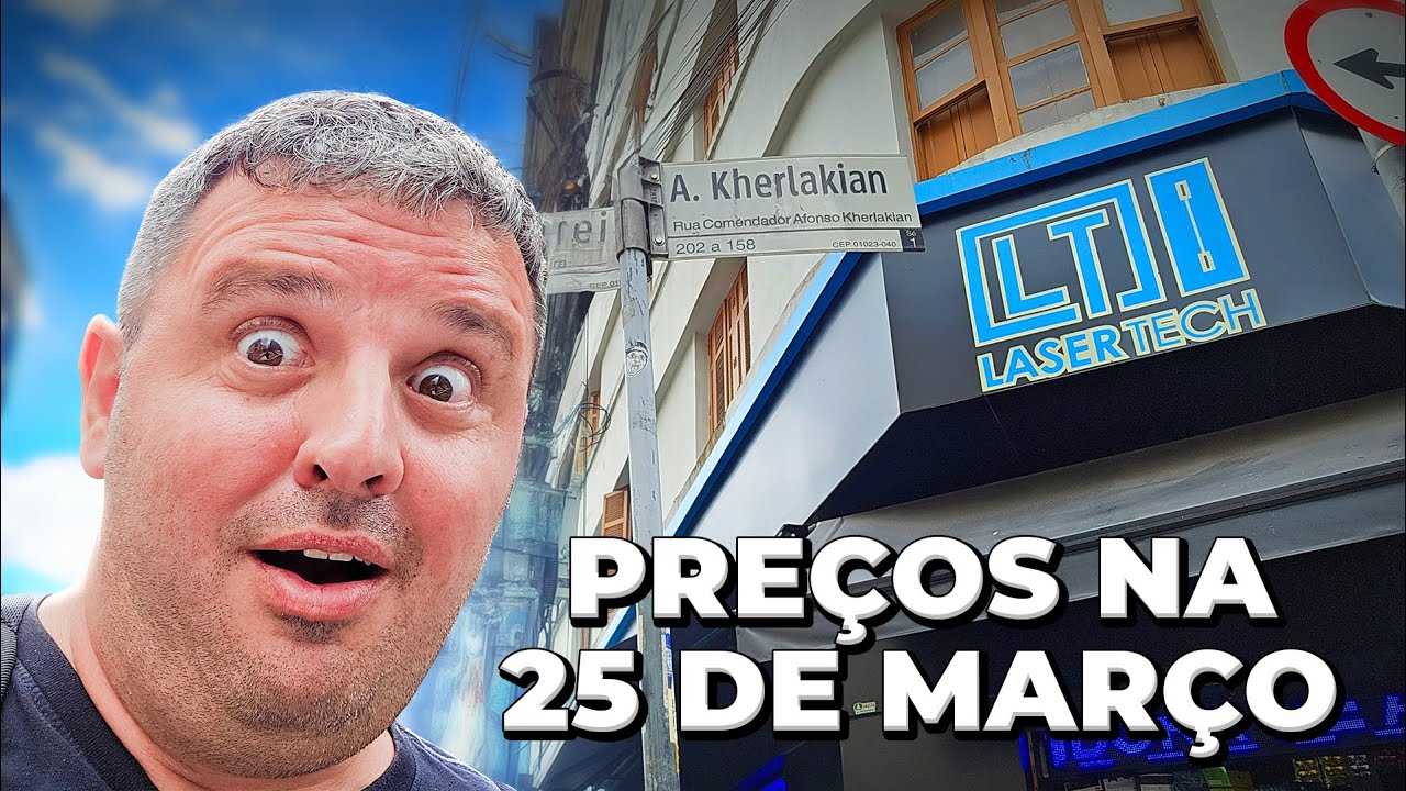 Preços na rua 25 de Março: Eletrônicos, copos térmicos, arminhas de Gel na Lasertech Distribuidora
