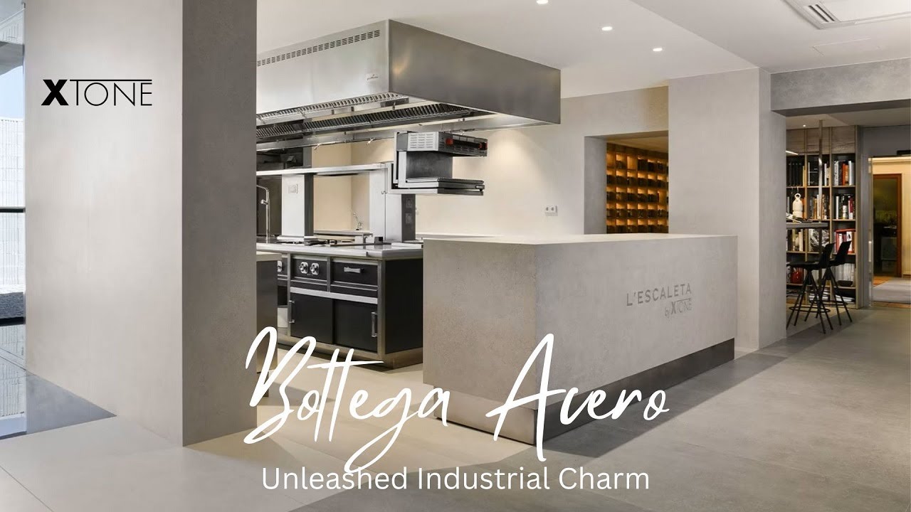 Unleash the Industrial Charm with Xtone Bottega Acero Worktops