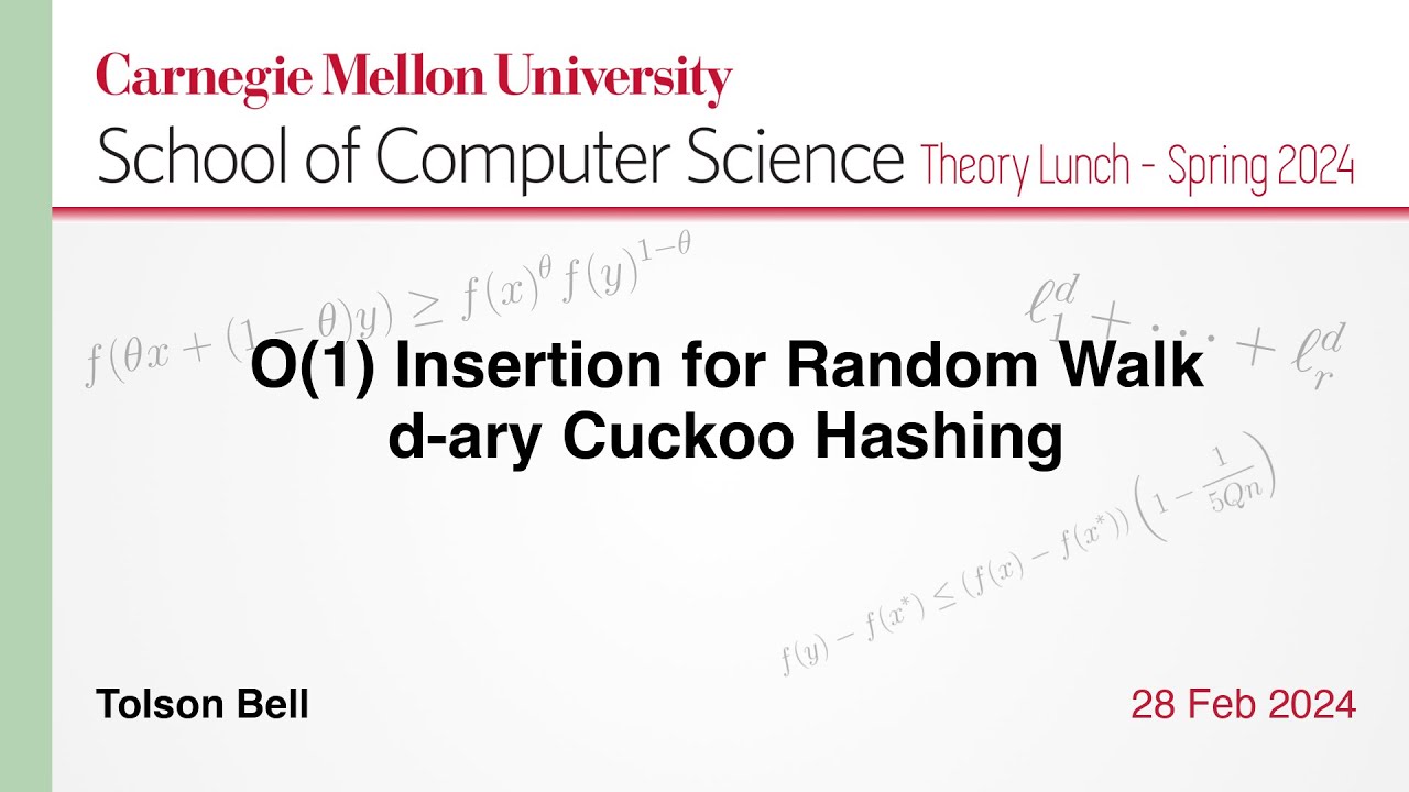 Tolson Bell: O(1) Insertion for Random Walk d-ary Cuckoo Hashing
