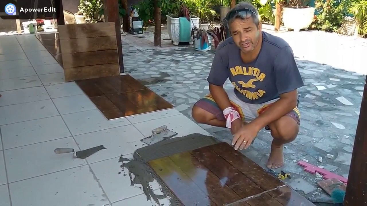 PISO SOBRE PISO FAÇA VC MESMO PISO IMITANDO MADEIRA ARGAMASSA CASEIRA - AQUISEFAZAQUINAOPAGA