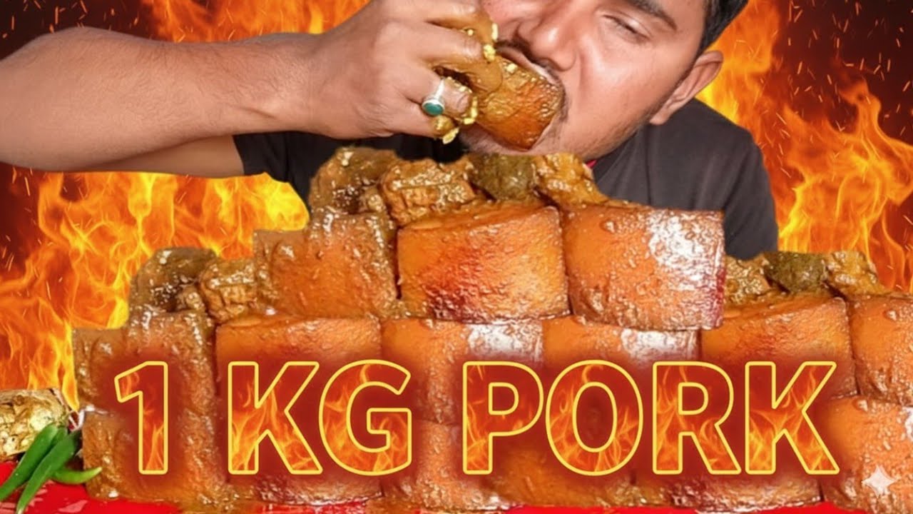 🍗Eating For Pork With Brinjal  Chutney,Dhinchek Mukbang||#pork #mukbang #vlogs