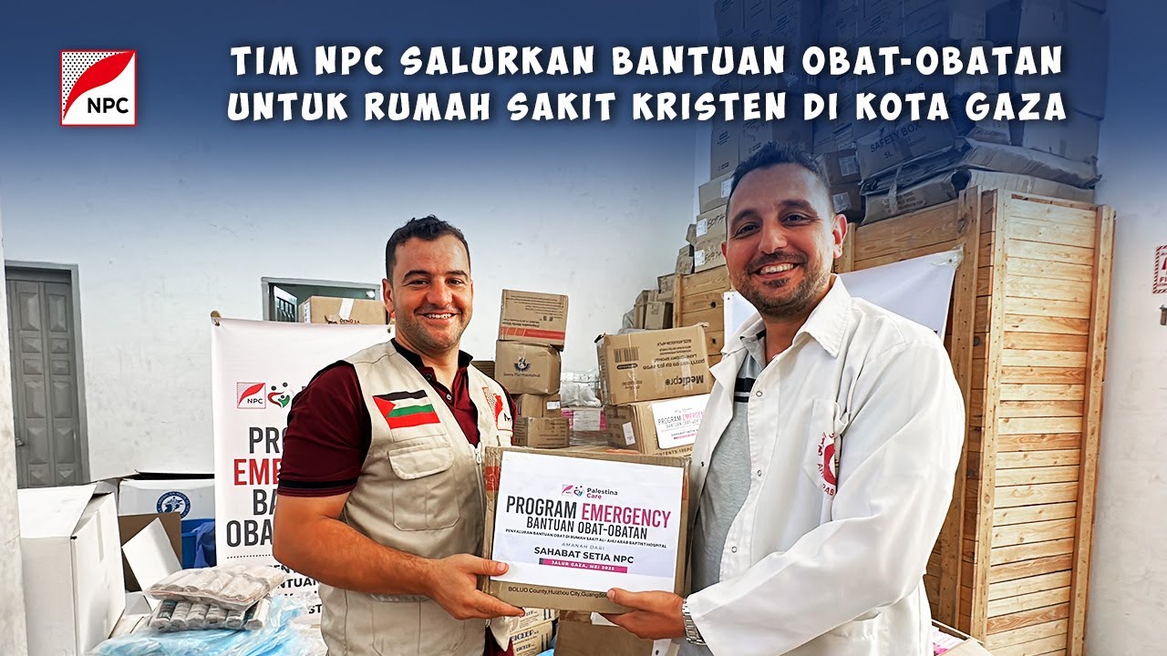 LUAR BIASA, TIM NPC SALURKAN BANTUAN OBAT-OBATAN UNTUK RUMAH SAKIT BAPTIS AL-AHLI DI GAZA