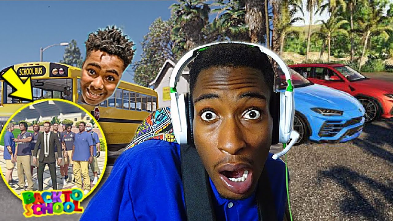 Снова в школу на машине Funnymike (BAM, разоблачение ребёнка онлайн) Ролевая игра в GTA 5