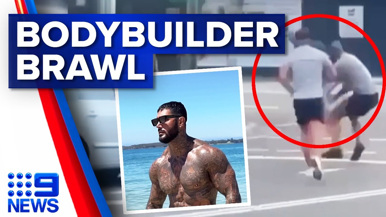 Brutal brawl between bodybuilders results in serious charges | 9 News Australia