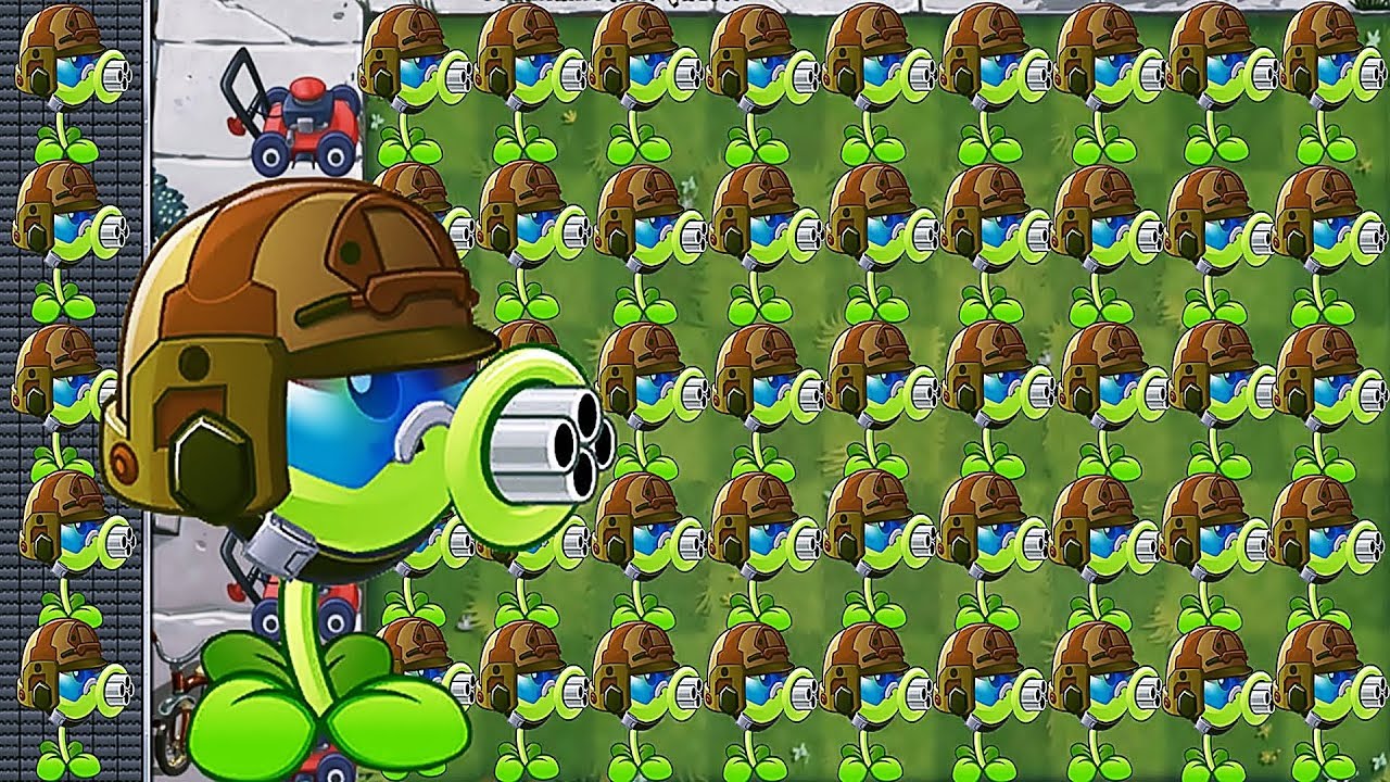 Plants vs Zombies 2 MOD(Chinese): Gatling Pea Pvz 2 Vs All Freakin' Zomboss: Gameplay 2018