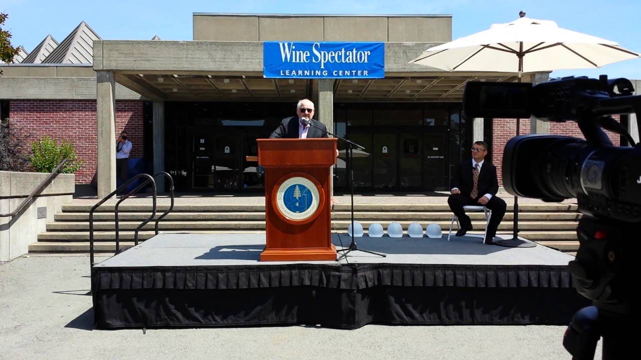 Marvin Shanken Speaking at Wine Spectator Learning Center Groundbreaking
