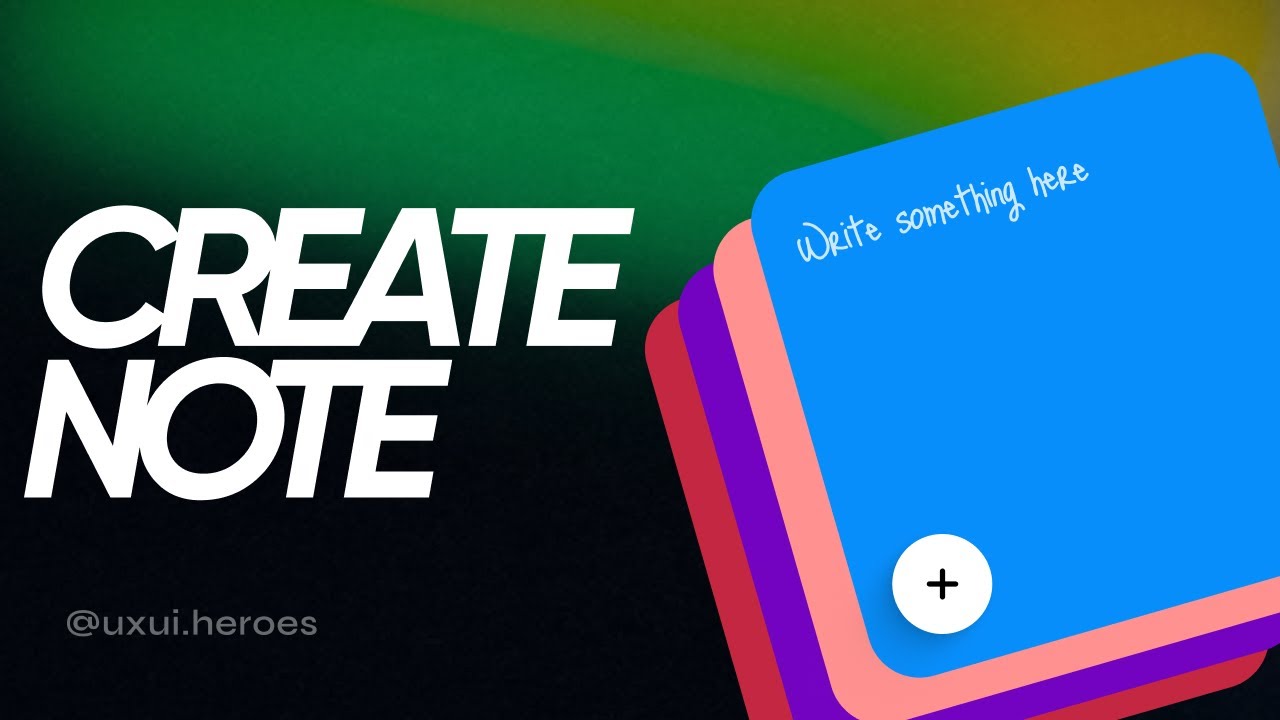 Note UI design + animation in figma  #figmatips #figmatutorial #figmadesign
