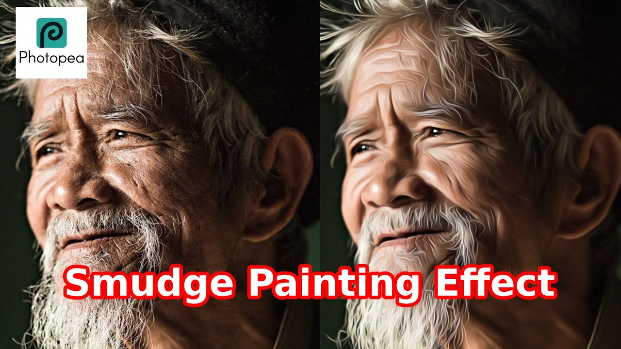 Smudge Painting Effect  II Digital Painting (EASY TRICK) - Photopea Tutorial #37