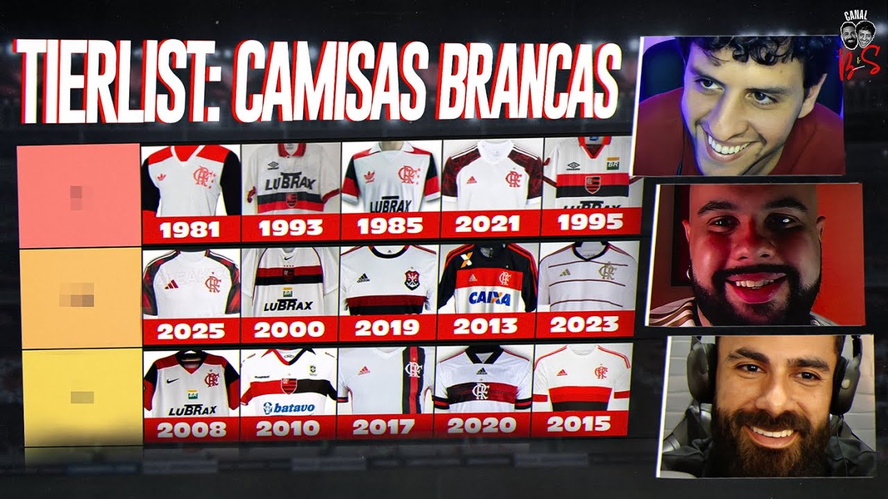 TIERLIST REPOST: MELHORES (E PIORES) CAMISAS BRANCAS DO FLAMENGO COM DONELECE