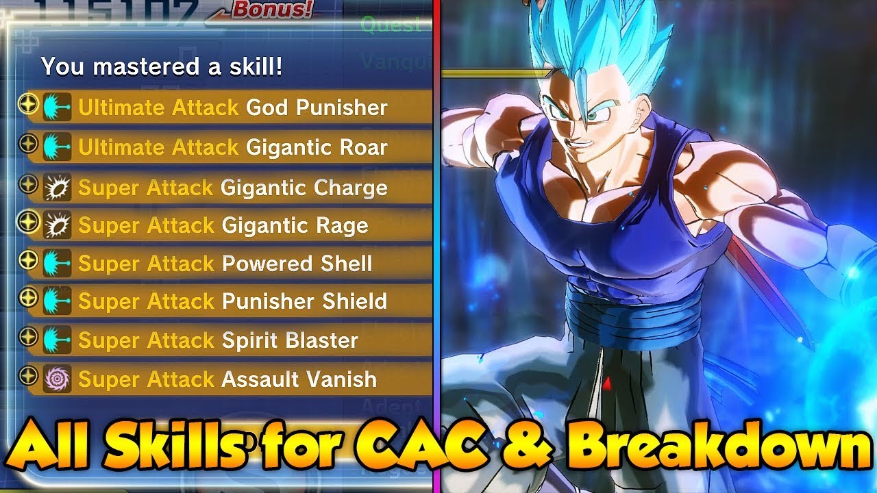 How to UNLOCK all DLC 8 SKILLS for CAC! Attack Breakdown! - Dragon Ball Xenoverse 2